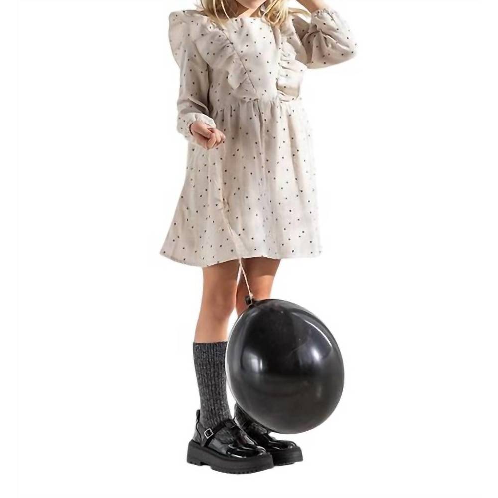 NEW PETIT INDI girls polka dot dress in white